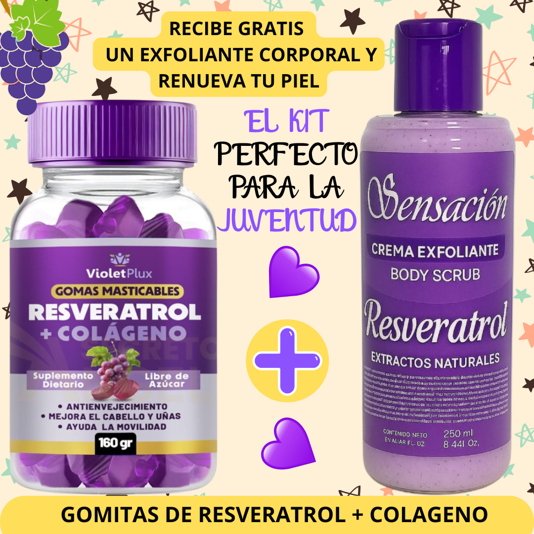 🔥GOMITAS  RESVERATROL + COLÁGENO + EXFOLIANTE🔥