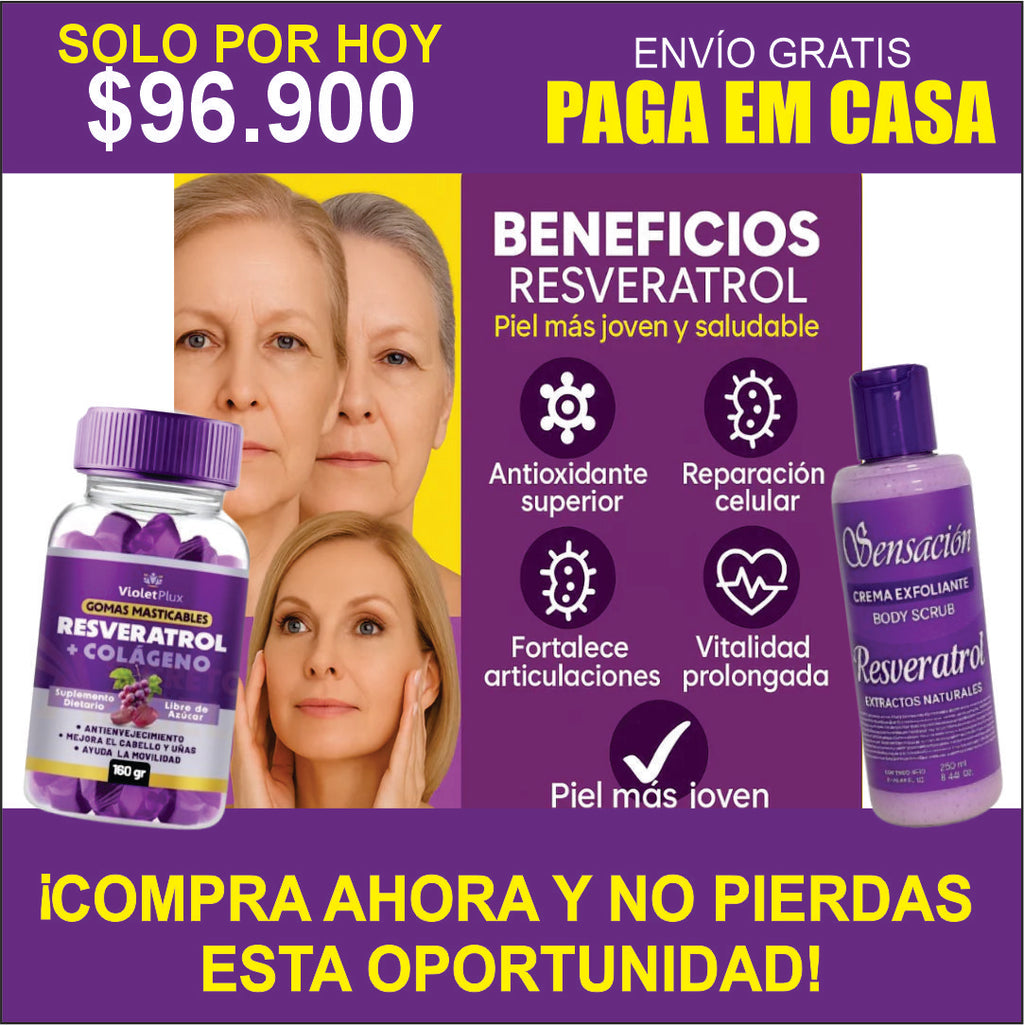 🔥GOMITAS  RESVERATROL + COLÁGENO + EXFOLIANTE🔥
