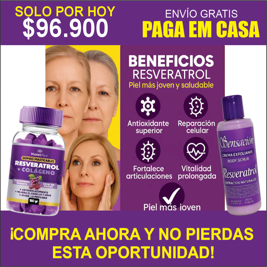 🔥GOMITAS  RESVERATROL + COLÁGENO + EXFOLIANTE🔥