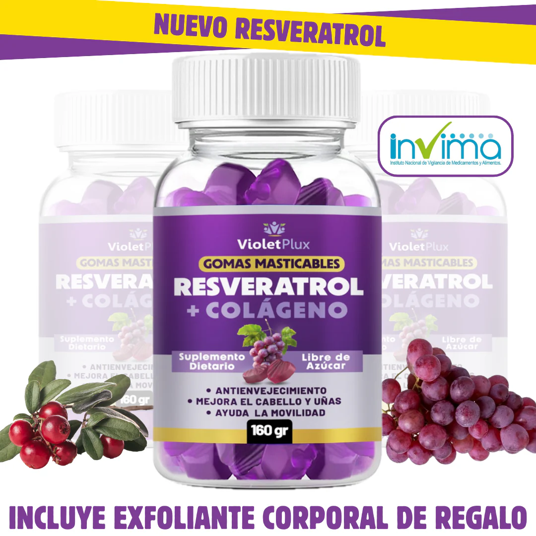 🔥GOMITAS  RESVERATROL + COLÁGENO + EXFOLIANTE🔥